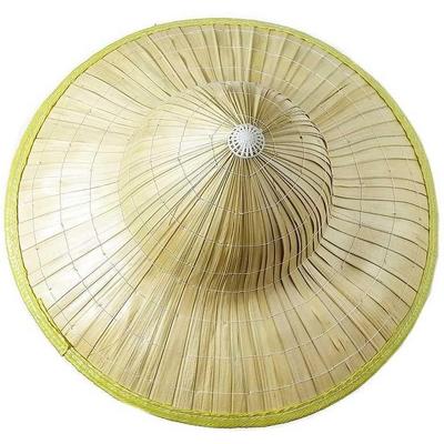 Naturel Renk Cambodia Kamboçyalı Vietnam Konik Şapkası PVC Hasır