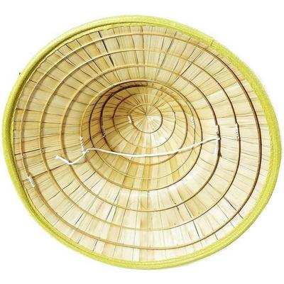 Naturel Renk Cambodia Kamboçyalı Vietnam Konik Şapkası PVC Hasır