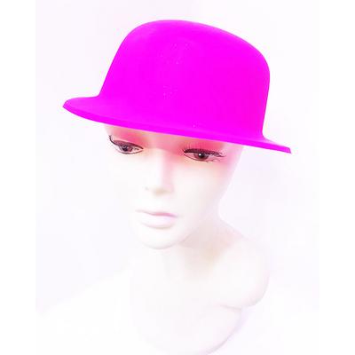 Neon Pembe Renk Plastik Parti Şapkası 