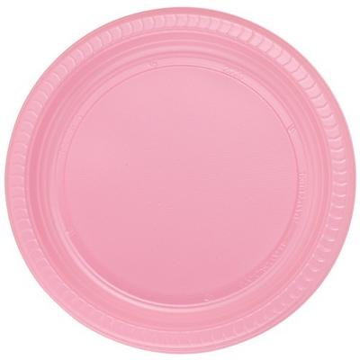 Pembe Plastik Tabak 22 cm 25li