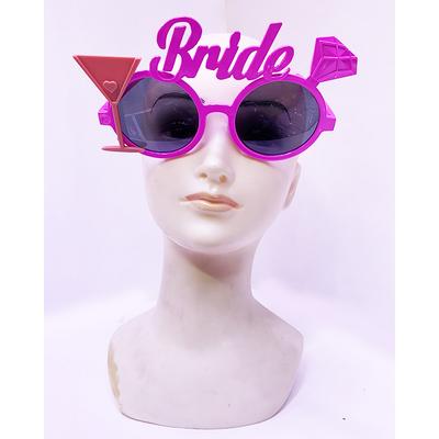 Pembe Renk Bride Bekarlığa Veda Partisi Gözlüğü 8x16 cm