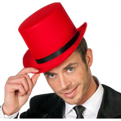 Plastik Üzeri Nubuk Kaplama Kırmızı Sihirbaz Şapkası