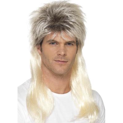 Platin Renk 80 li Yıllar Rock Mule Peruğu Yetişkin Boy