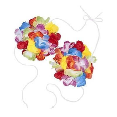 Rengarenk Luau Çiçek Bikini Üstü Hawaii Bikini Üstü