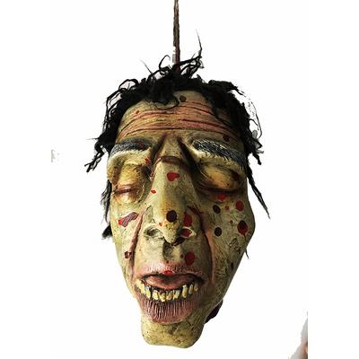 Saçlı Kanlı Asmalı Dekor Kesik Baş 28 cm