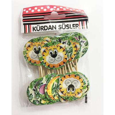Safari Tema Konseptli Parti Kürdan Süsü 20 Adet