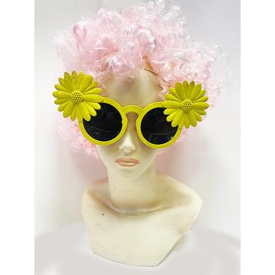 Sarı Renk Papatya Figürlü Temalı Parti Gözlüğü 