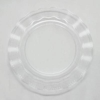 Şeffaf Lüks Plastik Mika Yuvarlak Tabak 26 cm 6 Adet