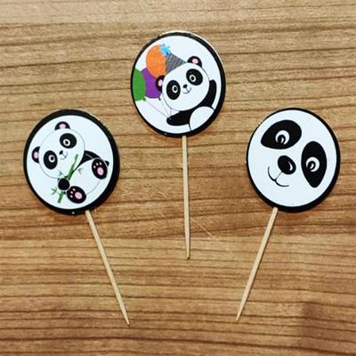 Sevimli Panda Temalı Parti Kürdan Süsü 20 Adet