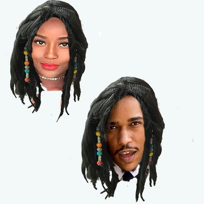 Siyah Renk Joe Dreadlocks Astarlı Kabarık Rasta Peruk  1 Adet