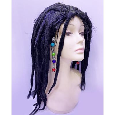 Siyah Renk Joe Dreadlocks Boncuklu Kabarık Rasta Kirli Peruk