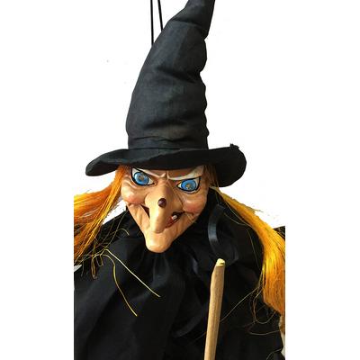 Siyah Renk Sesli Sensörlü Hareketli Kanat Çırpan Cadı 50x65 cm