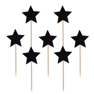 Siyah Renk Yıldız Şekilli Parti Kürdan Süs 15 Adet