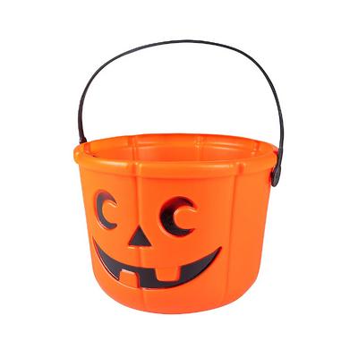 Turuncu Renk Cadılar Bayramı Şeker Toplama Kovası 18x14 cm