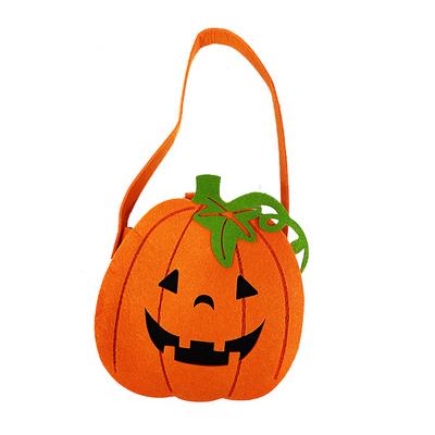 Turuncu Renk Dişli Yapraklı Balkabağı Şeker Çantası 15x12 cm