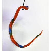 Turuncu Renk Gerçekçi Silikon Yumuşak Yılan 37 cm