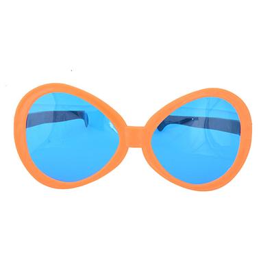 Turuncu Renk Mega Boy Oval Yuvarlak Parti Gözlüğü