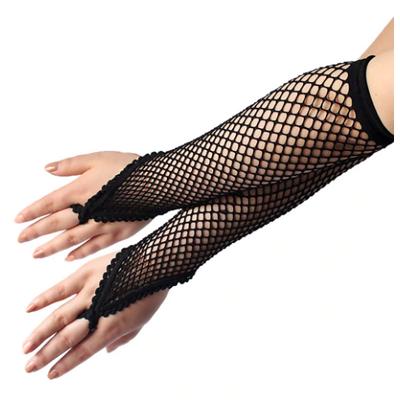 Uzun File Örgü Eldiven Siyah Renk 304