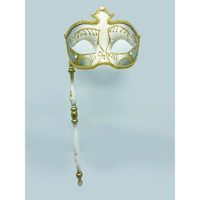 Venedik Masquerade Sopalı Maske Mavi Renk 17x35 cm