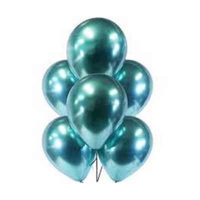Yeşil Renk Krom Balon 5 Adet