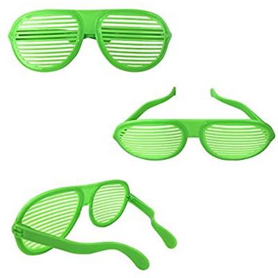 Yeşil Renk Mega Boy Jumbo Panjur Şekilli Parti Gözlüğü