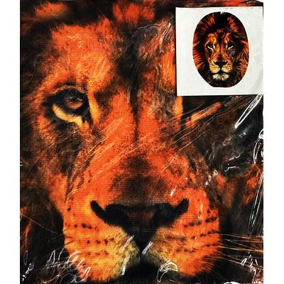 Yüze Yapışan Kafaya Tam Geçmeli Streç Aslan Maske Bez Maske Model 13