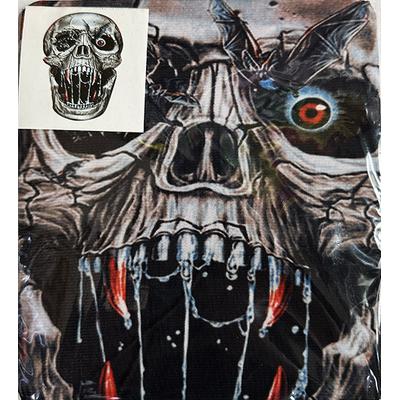 Yüze Yapışan Kafaya Tam Geçmeli Streç Ürpertici Yaratık Maske Bez Maske Model 14