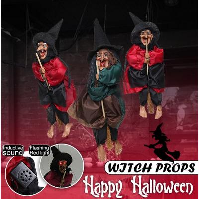 Asmalı Cadı Süs Sensörlü Işıklı Sesli 