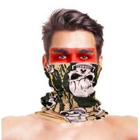 Baf Bandana Askeri Yeşil Kafatası Maske
