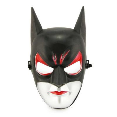 Kırmızı Gözlü Siyah Batman Maske - Lastikli Batgirl Maskesi 28x17 cm