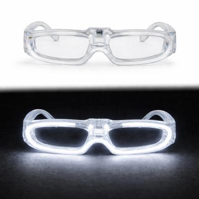 Beyaz LED Işıklı Parti Gözlüğü 3 Modlu – Glow & Gece Eğlence Gözlüğü