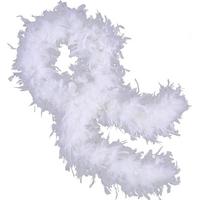 Beyaz Renk Kabarık Kalın Otriş Boa Tüy 6 cm Genişlik 180-200 cm Uzunluk