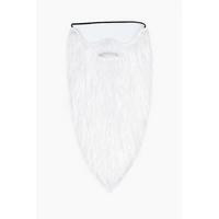 Beyaz Renk Lastikli Uzun Takma Sakal 40 cm