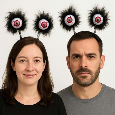 Cadılar Bayramı Halloween Otrişli Sallanan Gözlü Parti Tacı