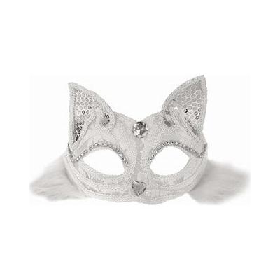 Dantelli Kedi Maskesi Beyaz Renk Yetişkin 