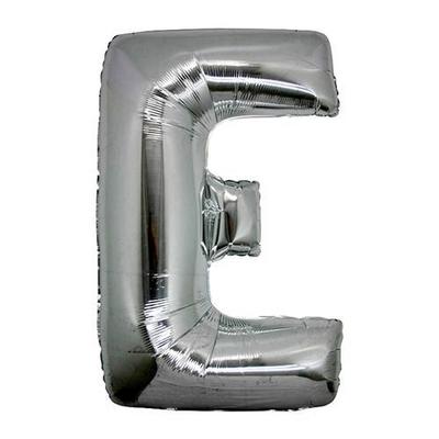 E Harf Folyo Balon Gümüş Renk  40 inç