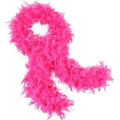 Fuşya Renk Kabarık Kalın Otriş Boa Tüy 6 cm Genişlik 180-200 cm Uzunluk