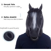 Gerçekçi At Kafası Maskesi Siyah Renk