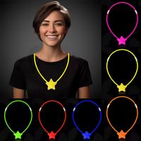 Glow  Yıldız Kolye - Glow Kolye - Glow Stick Partisi Yıldız Kolye 6 Adet