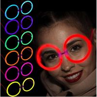 Glow  Yuvarlak Gözlük - Glow Partisi Gözlükleri - Glow Gözlük 12 Adet