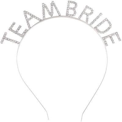 Gümüş Kaplama Kristal Taşlı Team Bride Taç 16x17 cm