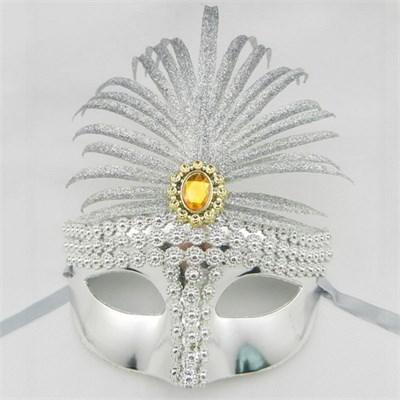 Gümüş Simli Yılbaşı Parti Maskesi 