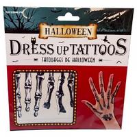 Halloween Geçici Dövme Kemik Parmak Model