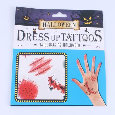 Halloween Geçici Dövme Kesik Örümcekli El Modeli