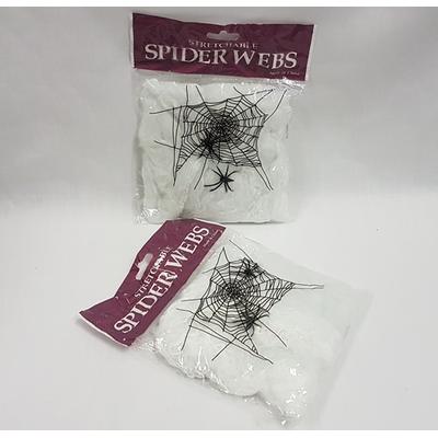Beyaz Renk Örümcek Ağ ve Siyah Örümcekler Seti 60 gr