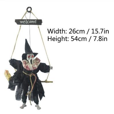 Halloween Sensörlü Sesli Işıklı Welcome İskelet Siyah