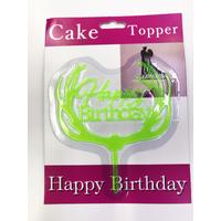 Happy Birthday Dallı Cake Topper 4 Adet