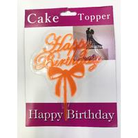 Happy Birthday Fiyonk Cake Topper 4 Adet