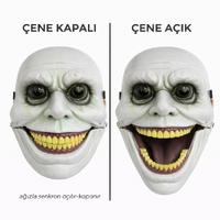 Hareketli Çene Mekanizmalı Korku Maskesi Yeşil