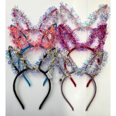 Işıklı Tavşan Tacı Püsküllü Karışık Renk 12 Adet